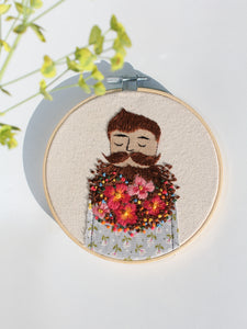 Bearded Guy with Poppies