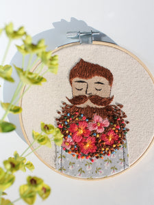 Bearded Guy with Poppies